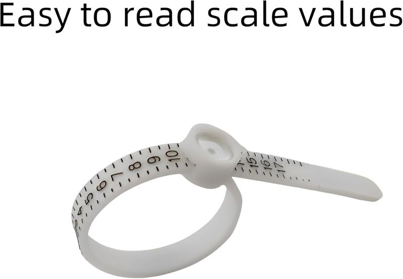 SCIKHEFT Ring Sizer with Magnifier Measuring Tool 1-17 Ring Measurer Flexible Ruler for Men&Women - Image 4